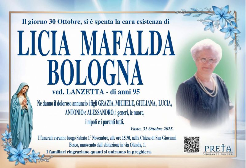 Licia Mafalda Bologna 30/10/2025