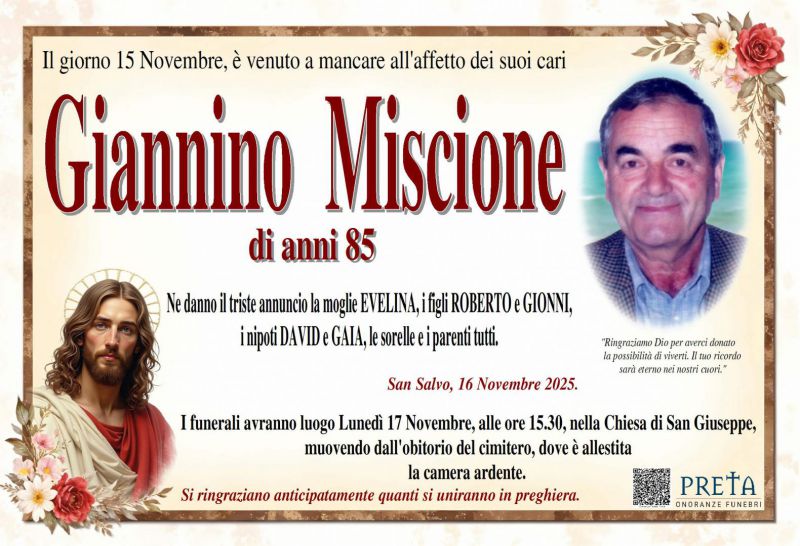 Giannino Miscione 16/11/2025