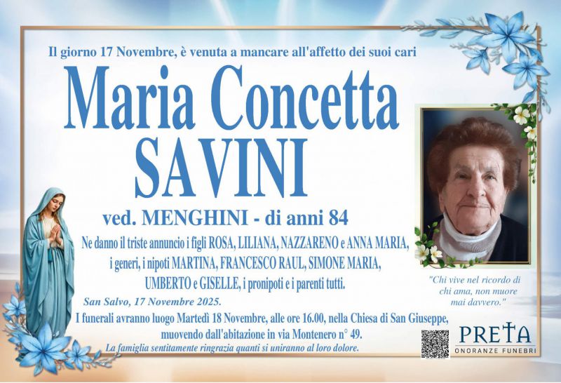 Maria Concetta Savini 17/11/2025