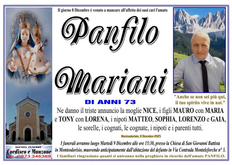 Panfilo Mariani 8/12/2025