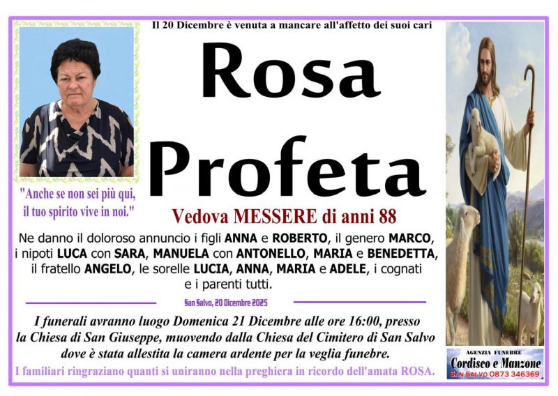 Rosa Profeta 20/12/2025