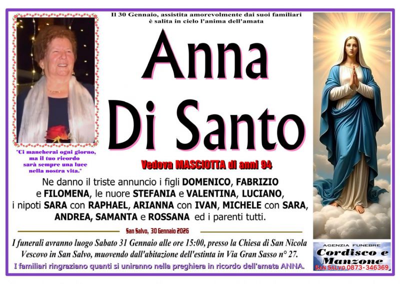 Anna Di Santo 30/01/2026