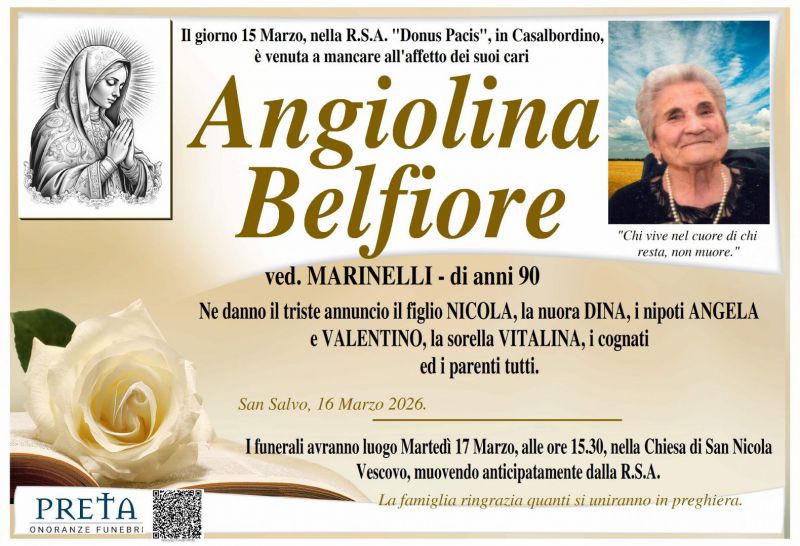 Angiolina Belfiore 16/03/2026