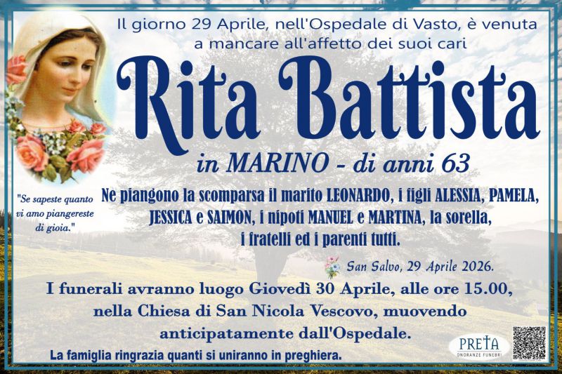 Rita Battista 29/04/2026