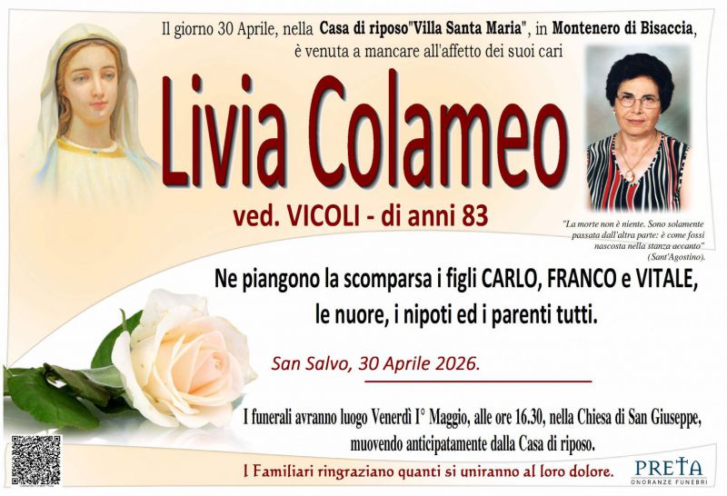 Livia Colameo 30/04/2026