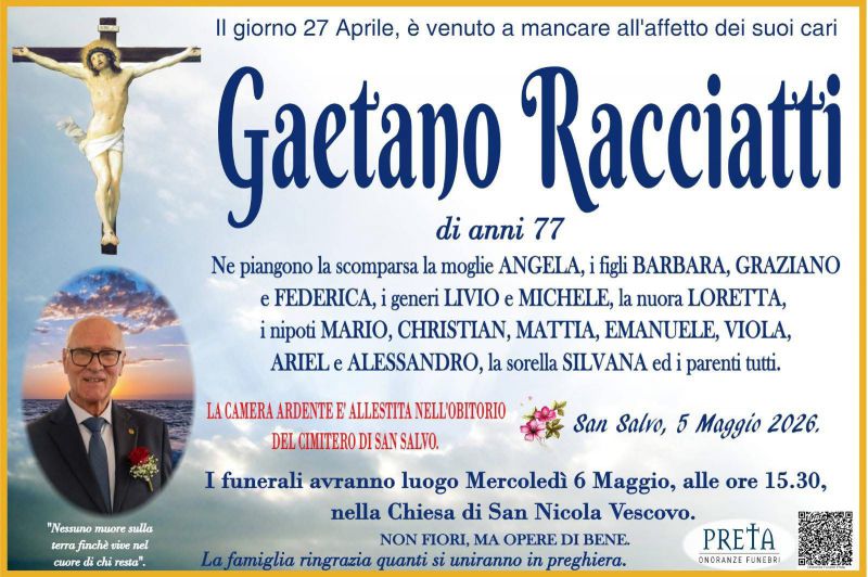 Gaetano Racciatti 5/05/2026