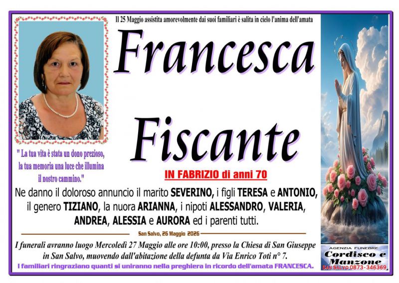 Francesca Fiscante 26/05/2026