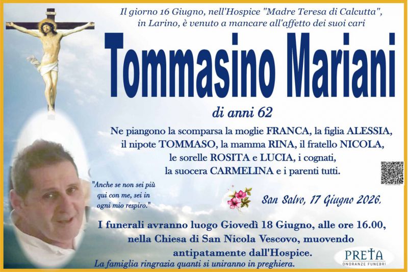 Tommasino Mariani 16/06/2026