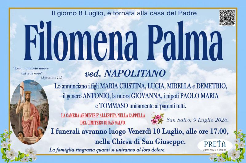 Filomena Palma 9/07/2026