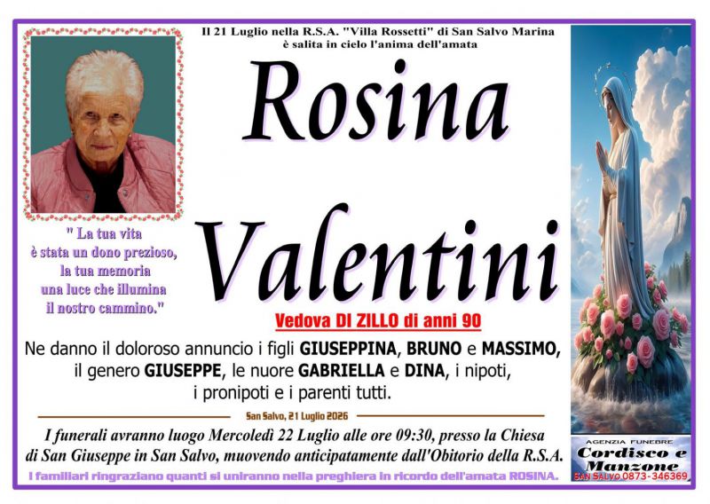 Rosina Valentini 21/07/2026