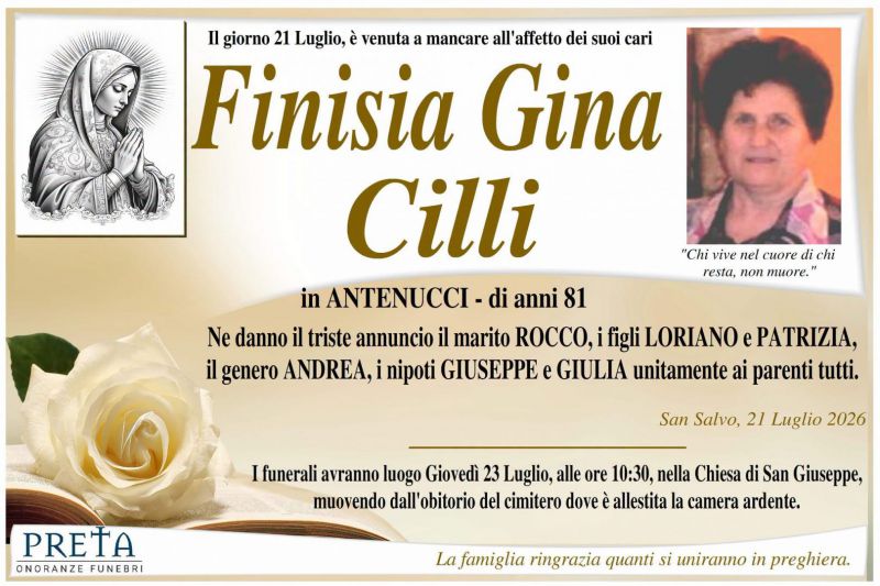 Finisia Gina Cilli 21/07/2026