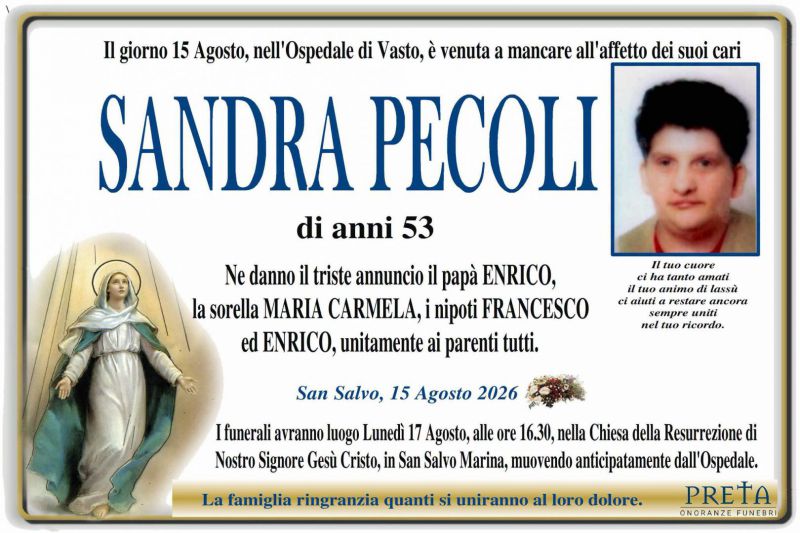 Sandra Pecoli 15/08/2026
