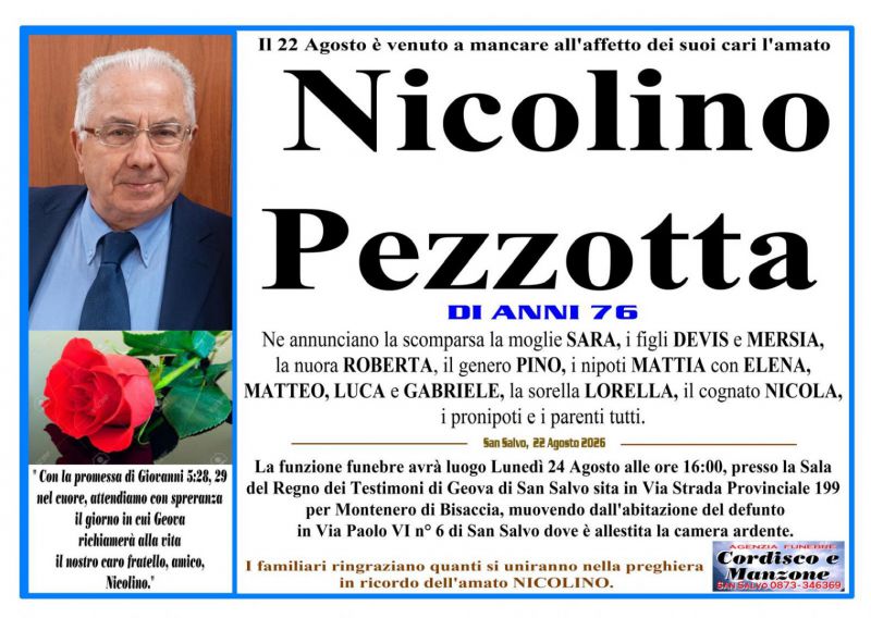 Nicolino Pezzotta 22/08/2026