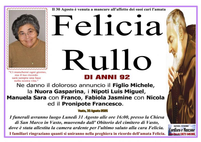 Felicia Rullo 30/08/2026