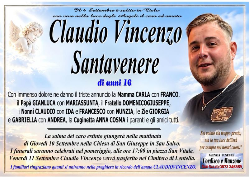 Claudio Vincenzo Santavenere 8/09/2026