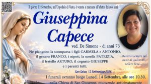 Giuseppina Capece 12/09/2026