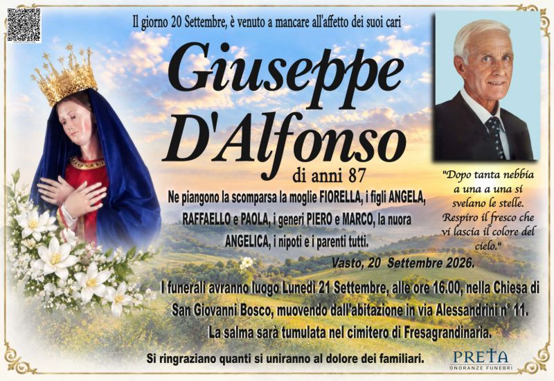 Giuseppe D’Alfonso 20/09/2026
