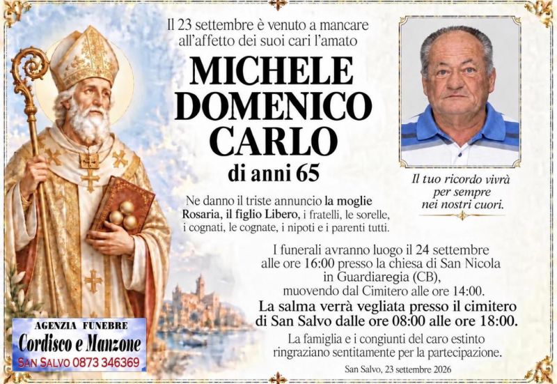 Michele Domenico Carlo 23/09/2026