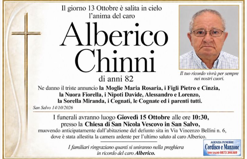 Alberico Chinni 14/10/2026