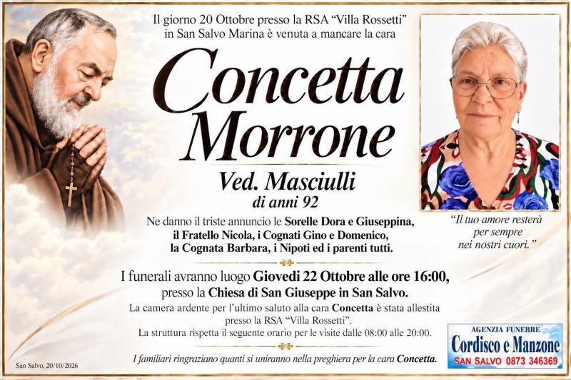 Concetta Morrone 20/10/2026