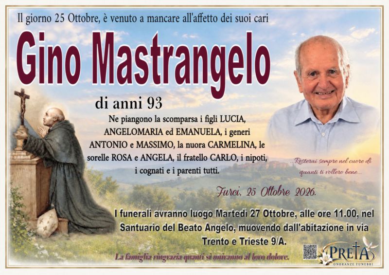 Gino Mastrangelo 25/10/2026